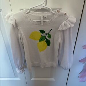 White Sweater with Lemon Design